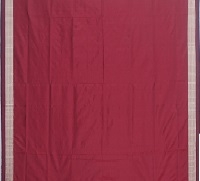 Violet  and marron colour handwoven silk saree