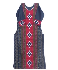Red and black colour handwoven cotton kurti