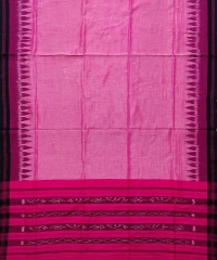 Pink and black colour handwoven cotton suit pieces