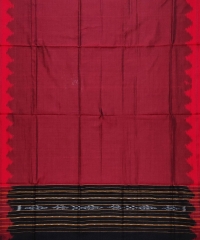 Black and red  colour handwoven cotton suit pieces