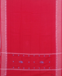 Sky and red colour handwoven cotton dress pieces
