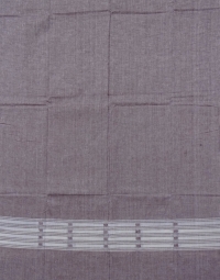 Marron and platinum gray colour handwoven cotton suit pieces