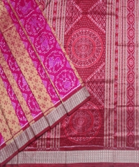 Sandalwood pink colour handwoven silk saree