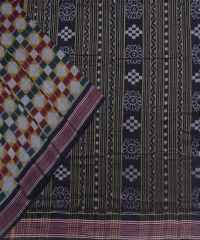 Multi colour handwoven cotton saree