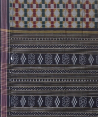 Multi colour handwoven cotton saree