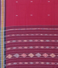 Red colour handwoven cotton saree