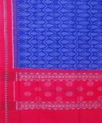 Blue red colour handwoven cotton dupatta