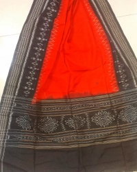 Red black colour handwoven cotton dupatta