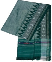 Teal colour handwoven cotton gamuchha
