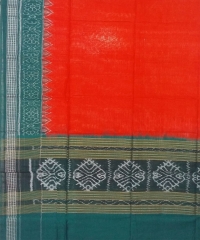 Red green colour handwoven cotton dupatta