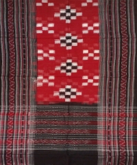 Red black colour handwoven cotton dupatta