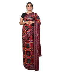Multi colour handwoven cotton saree