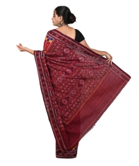 Multi colour handwoven cotton saree