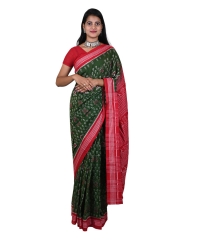 Olive red colour handwoven cotton saree