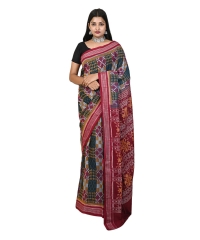 Multi colour handwoven cotton saree