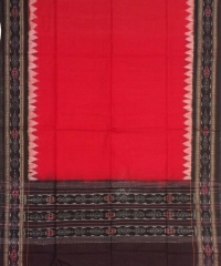 Black red colour handwoven cotton dress piece