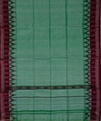 Green  maroon colour handwoven cotton gamuchha