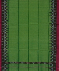 Parrot green  maroon colour handwoven cotton gamuchha