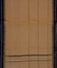 Beige blue colour handwoven cotton gamuchha