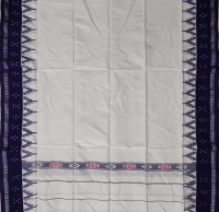 White blue colour handwoven cotton gamuchha