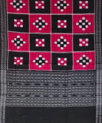 Red black colour handwoven cotton dupatta