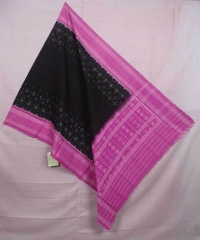 Black pink colour handwoven cotton dupatta
