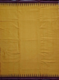 Yellow maroon  colour handwoven cotton Joda