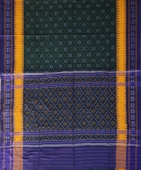 Green  blue colour handwoven cotton saree