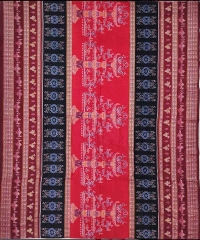 Red black maroon colour traditional handwoven cotton saree
