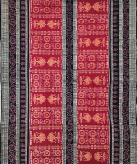 Maroon black colour traditional handwoven cotton saree
