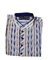 White colour handwoven cotton short kurta
