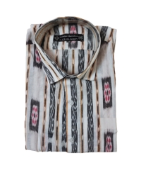 White colour handwoven cotton half shirt