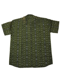 Olive colour handwoven cotton half shirt