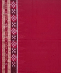 Darkgreen red colour handwoven cotton saree