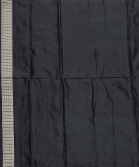 Black gray red colour handwoven silk saree