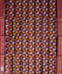 Maroon colour handwoven silk saree