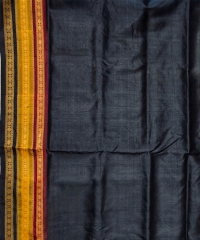 Azure blue colour handwoven silk saree