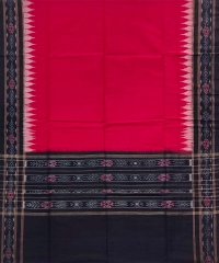 Red black colour handwoven cotton suit piece