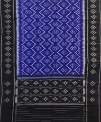Blue black colour handwoven cotton dupatta