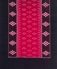 Red black colour handwoven cotton dupatta