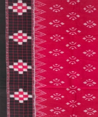 Red black colour handwoven cotton dupatta