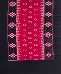 Black red colour handwoven cotton dupatta