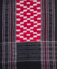 Black red colour handwoven cotton dupatta
