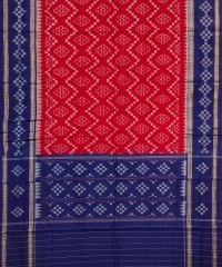 Red blue colour handwoven cotton dupatta