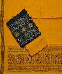 Olive yellow colour handwoven cotton dupatta