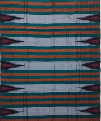 Gray green colour handwoven cotton saree