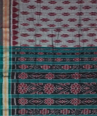 Gray colour handwoven cotton saree