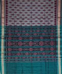 Gray colour handwoven cotton saree