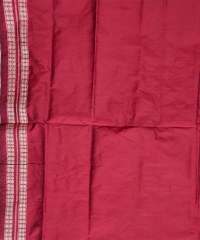 Mustard maroon colour handwoven silk saree