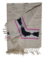 Off white colour handwoven shawl